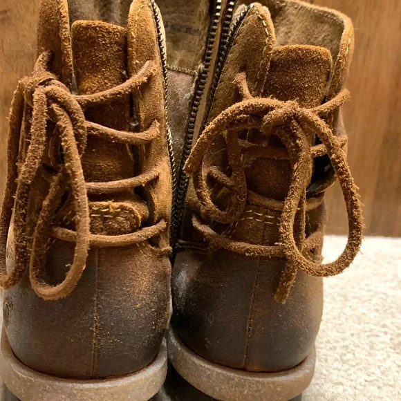 Born Brown Leather Ankle Boots - Picture 1 of 10